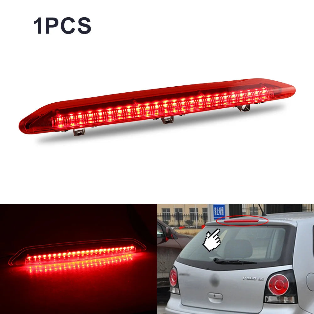 1X LED 3rd Brake Light High Mount Lamp For VW Polo MK IV 9N/9N3 Hatchback 2002-2009 Third Rear Stop Lamp Tail Warning Lights