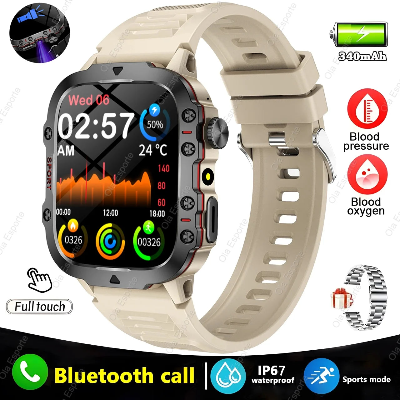 NEW Original Men Smart Watch Bluetooth Call Health Monitor Fitness IP67 Waterproof Sports Smartwatch for Women Android IOS 2025