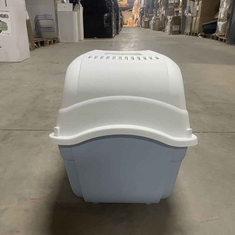 Lettiera per Gatti con Coperchio – Blu e Bianco | Fresca e Igienica