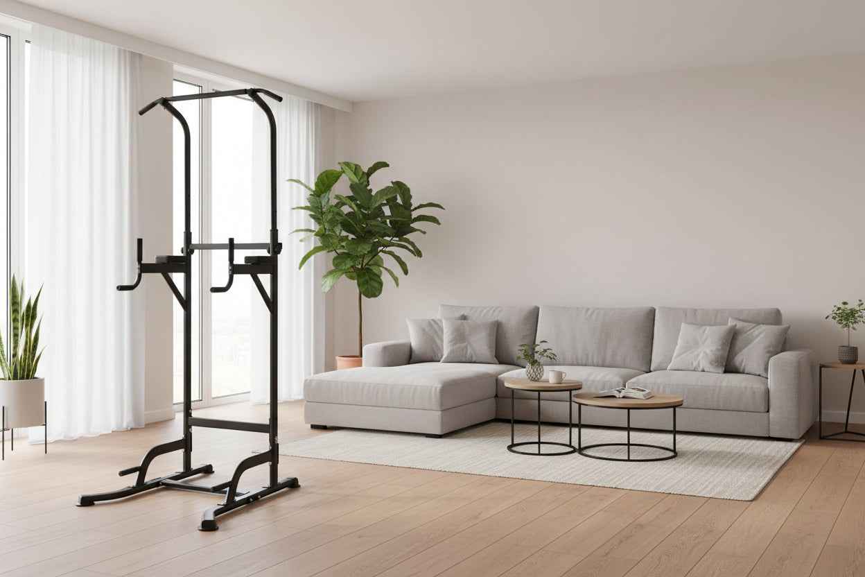 Power Tower Multifunzione 182-235 cm – Acciaio | Portata 160 kg | Allenamento Completo