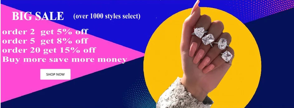 Solitaire 2ct Diamond cz Promise ring 925 sterling silver Engagement Wedding Band Rings for women Bridal Fine Party Jewelry Gift