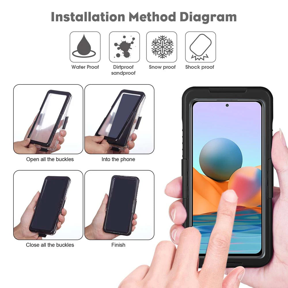 Universal Waterproof Phone Case for Nothing Phone (3a) Lite Pro Bumper Shockproof Pouch Protect Full Coverage Anti Water Shell