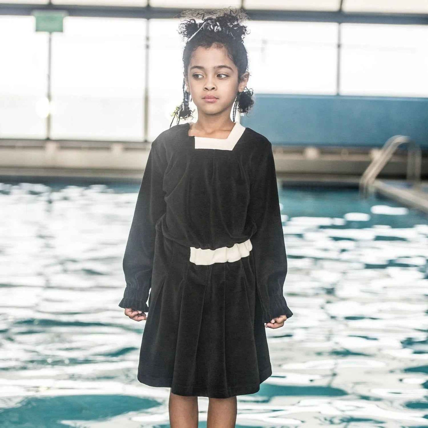 Black Velvet Dress for Girls