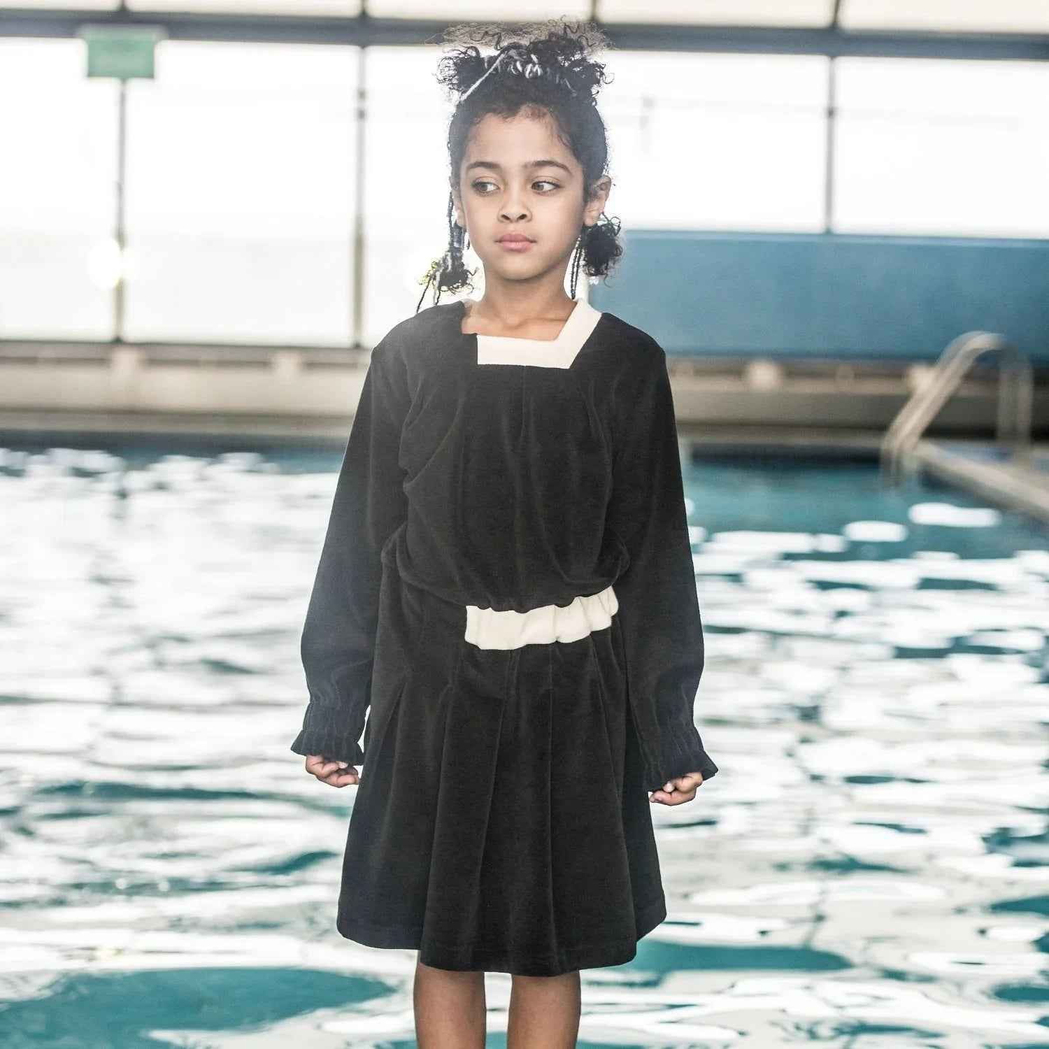 Black Velvet Dress for Girls