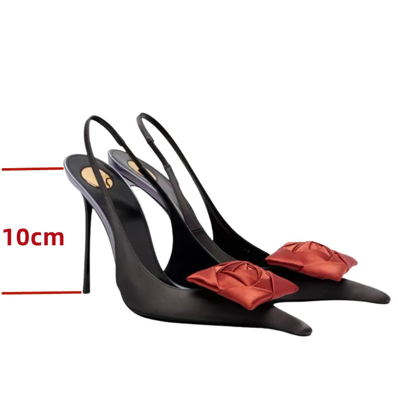 2026 Summer Women's New Pointed Shallow Mouth Sandals Fashion Show Party Wedding Women's Large Size Stiletto Sandals