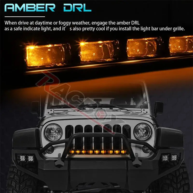 RACBOX 8 14 20 inch 6D Lens Single Row Led Light Bar for Jeep Lada Offroad ATV UTV UAZ Car Driving Work Light 12V 24V Fog Lamp