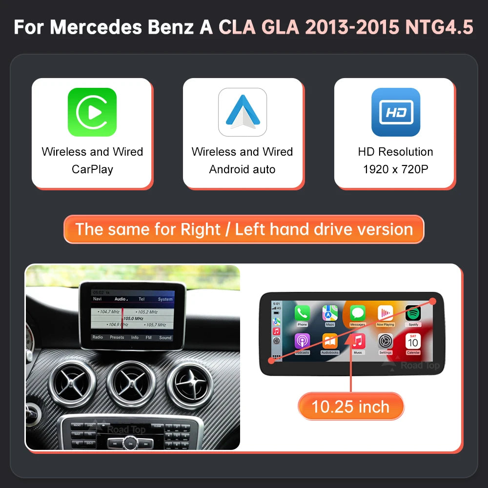 1920*720 Touch Screen Display Multimediale Per Auto Per Benz AB CLA GLA W176 W463 W246 2013-2015 NTG4.5 Wireless Carplay Android Auto