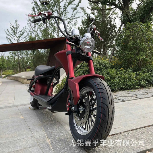 ZJW  1500w，60v、20ah   EEC COC two-wheel wide tire off-road Harley electric car lithium battery motorcycle citycoco