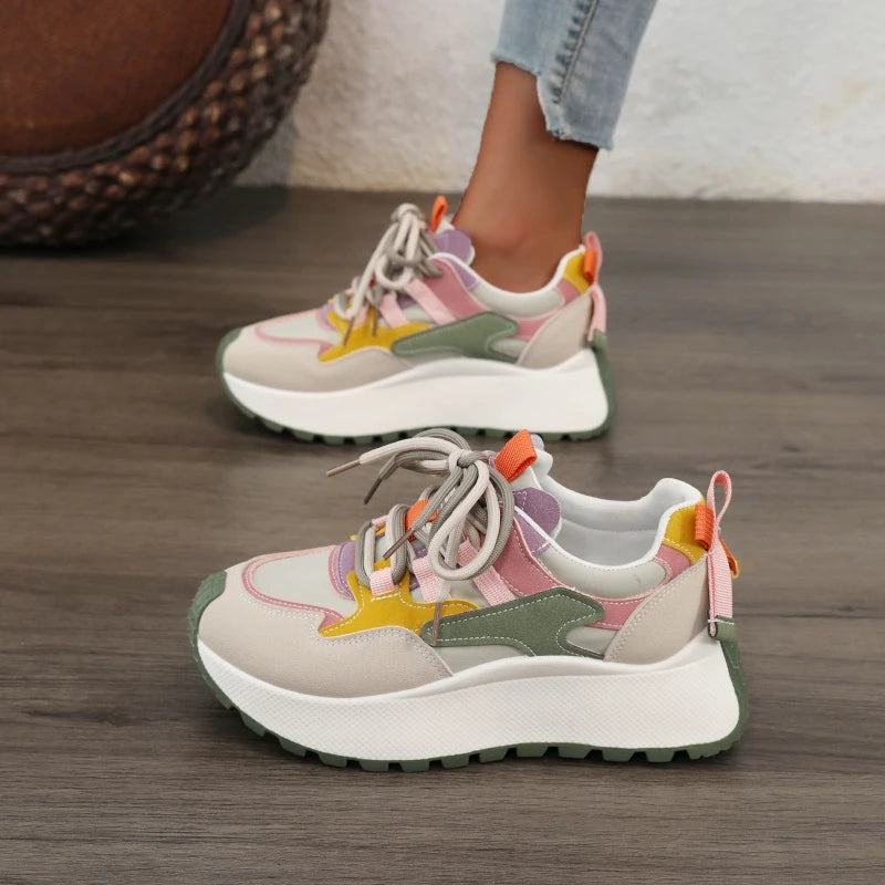 Women Platform New Casual Sneakers Anti-slip Outdoor Sneakers Women Trend Flat Breathable Designer Shoes Women Zapatos De Mujer