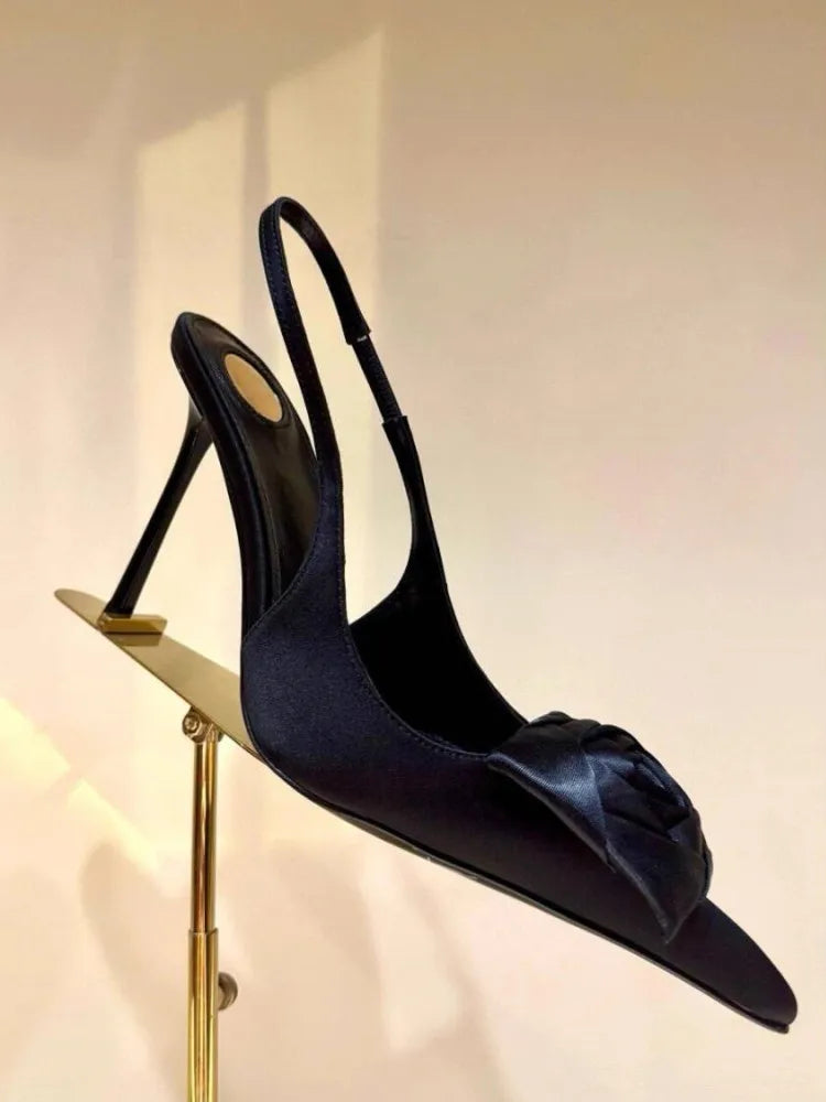 2026 Summer Women's New Pointed Shallow Mouth Sandals Fashion Show Party Wedding Women's Large Size Stiletto Sandals