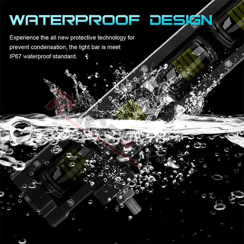 RACBOX 8 14 20 inch 6D Lens Single Row Led Light Bar for Jeep Lada Offroad ATV UTV UAZ Car Driving Work Light 12V 24V Fog Lamp