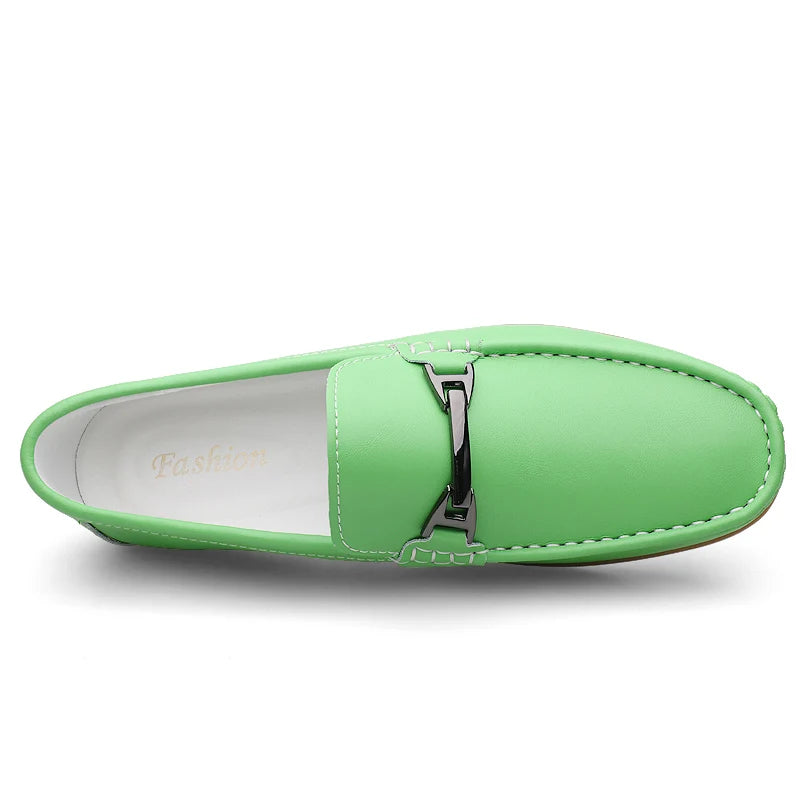 Pink Loafers Men Leather Casual Shoes Slip-Ons Italian Luxury Shoes Designers Loafer Moccasins Mocasines Hombre Mocassin Homme