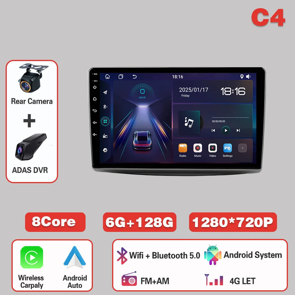 Android 15  For Alfa Romeo MiTo 955 2008-2016 Auto Car Radio Monitor  Carplay Multimedia Player  IPS LED 8 CORE 2 DIN 5G Wifi