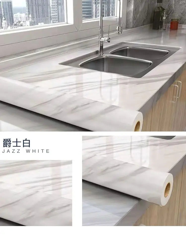 Carta da parati adesiva da parete Larghezza 80 cm Foglio impermeabile a prova di olio Adesivo per decorazioni in marmo Carta decorativa per ristrutturazione bagno cucina