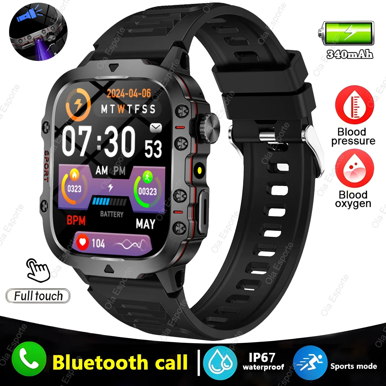 NEW Original Men Smart Watch Bluetooth Call Health Monitor Fitness IP67 Waterproof Sports Smartwatch for Women Android IOS 2025