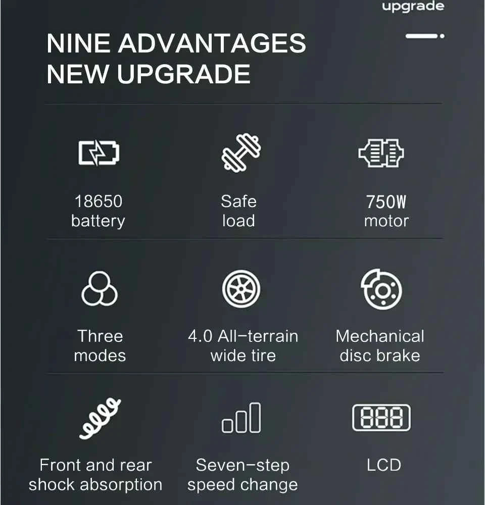 Mountain Adult Akez Electric Bicycler 1500W motor 48V 36AH Removable lithium Battery E bike 20 inch Tire Off-road Electric Bike