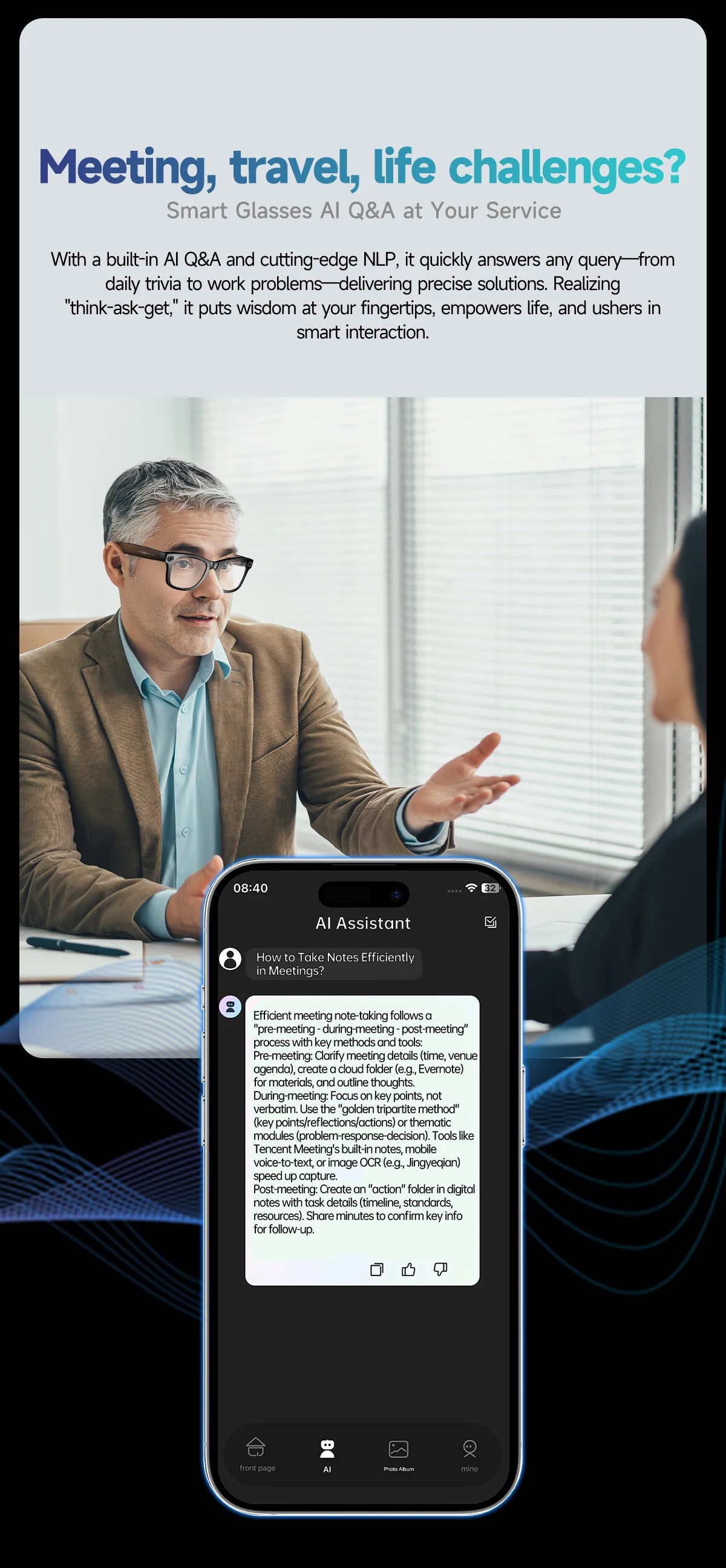 World Premiere 2026 New AI Shooting Glasses 4K HD 800W Pixels Camera Bluetooth Call Voice Assistant AI Translation Smart Glasses