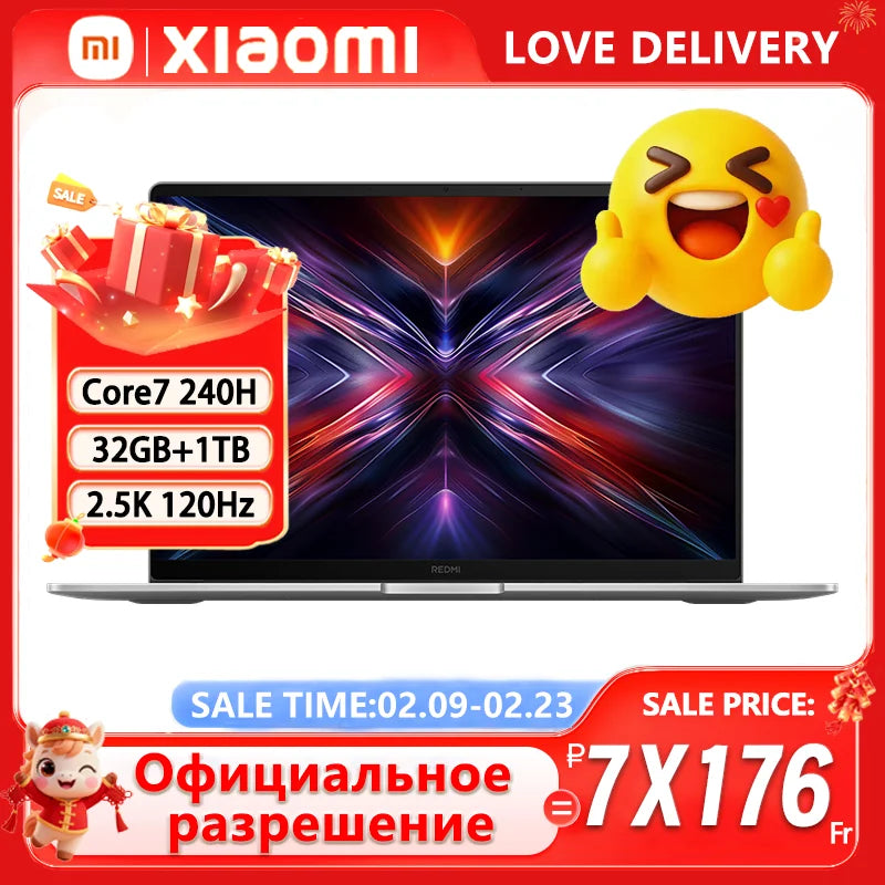 Xiaomi REDMI Book 16 2025 Core7-240H 32GB+1TB 16inch 2.5K 120Hz Screen