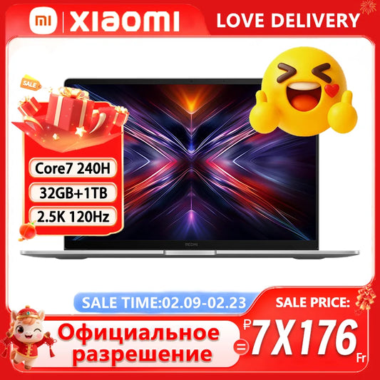 Xiaomi REDMI Book 16 2025 Core7-240H 32GB+1TB 16inch 2.5K 120Hz Screen