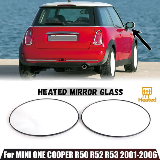 Heating Side Mirror Glass Lens Door Wing Mirror Glass For MINI ONE COOPER R50 R52 R53 2001 2002 2003 2004 2005 2006