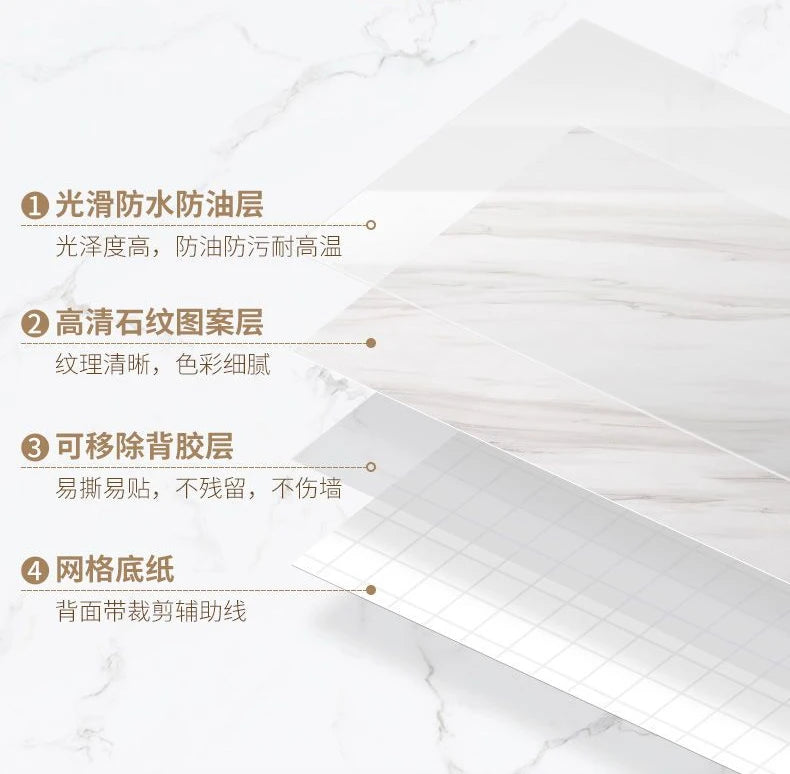 Carta da parati adesiva da parete Larghezza 80 cm Foglio impermeabile a prova di olio Adesivo per decorazioni in marmo Carta decorativa per ristrutturazione bagno cucina