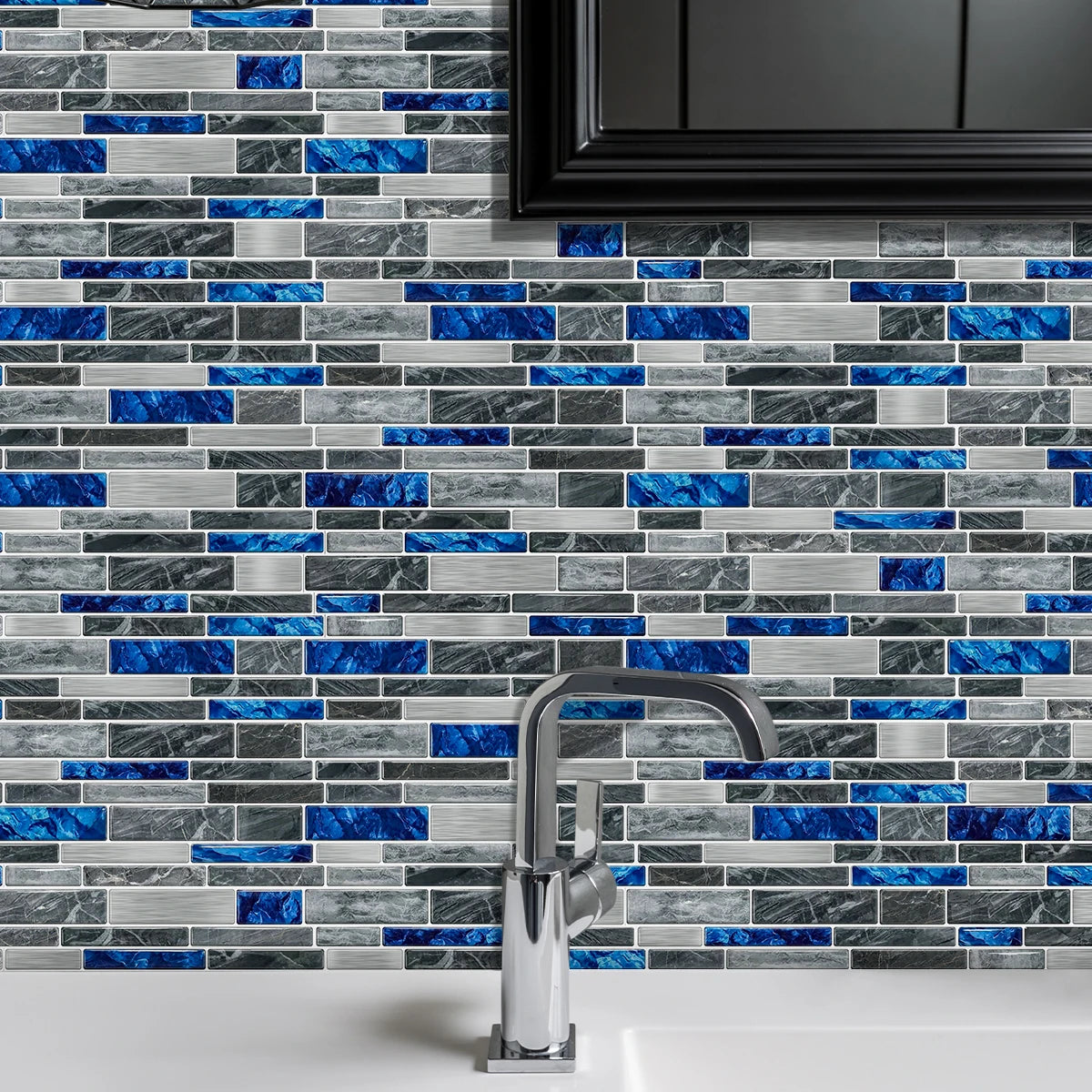 12/24/48 pezzi adesivo per piastrelle stacca e incolla adesivo autoadesivo sul backsplash per piastrelle per cucina, bagno, decorazione della camera da letto