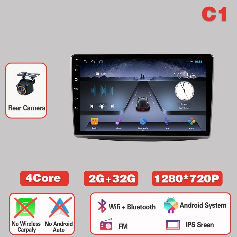 Android 15  For Alfa Romeo MiTo 955 2008-2016 Auto Car Radio Monitor  Carplay Multimedia Player  IPS LED 8 CORE 2 DIN 5G Wifi