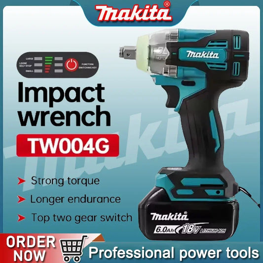 Makita TW004G 630N.m Brushless Screwdriver Machine Cordless Electric Screwdriver Rechargable Drill Driver For Makita 18V Battery