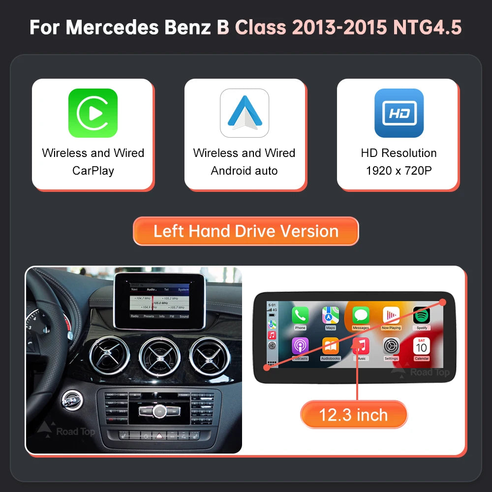 1920*720 Touch Screen Display Multimediale Per Auto Per Benz AB CLA GLA W176 W463 W246 2013-2015 NTG4.5 Wireless Carplay Android Auto