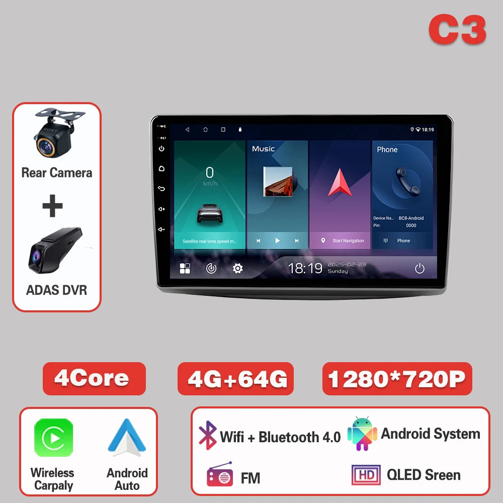 Android 15  For Alfa Romeo MiTo 955 2008-2016 Auto Car Radio Monitor  Carplay Multimedia Player  IPS LED 8 CORE 2 DIN 5G Wifi