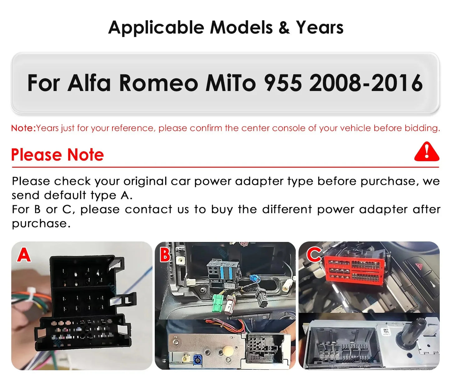 Android 15  For Alfa Romeo MiTo 955 2008-2016 Auto Car Radio Monitor  Carplay Multimedia Player  IPS LED 8 CORE 2 DIN 5G Wifi