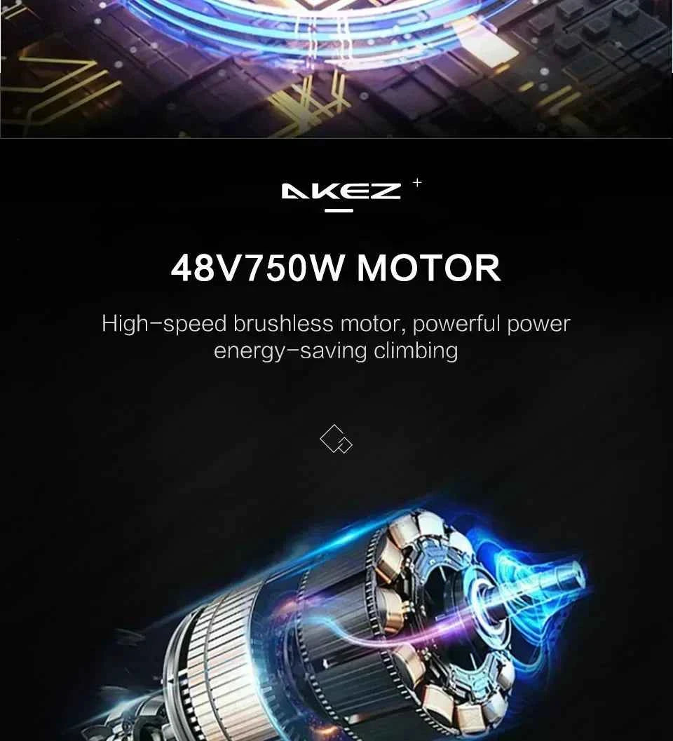 Mountain Adult Akez Electric Bicycler 1500W motor 48V 36AH Removable lithium Battery E bike 20 inch Tire Off-road Electric Bike