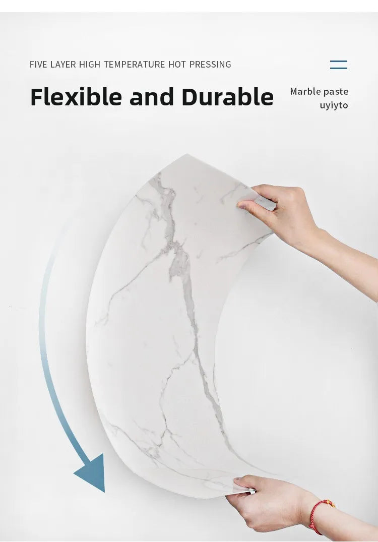 Piastrelle Autoadesive in PVC Impermeabili, Ignifughe, Resistenti all'Umidità, Effetto Marmo, Pannelli Decorativi in Alluminio e Plastica per Pareti