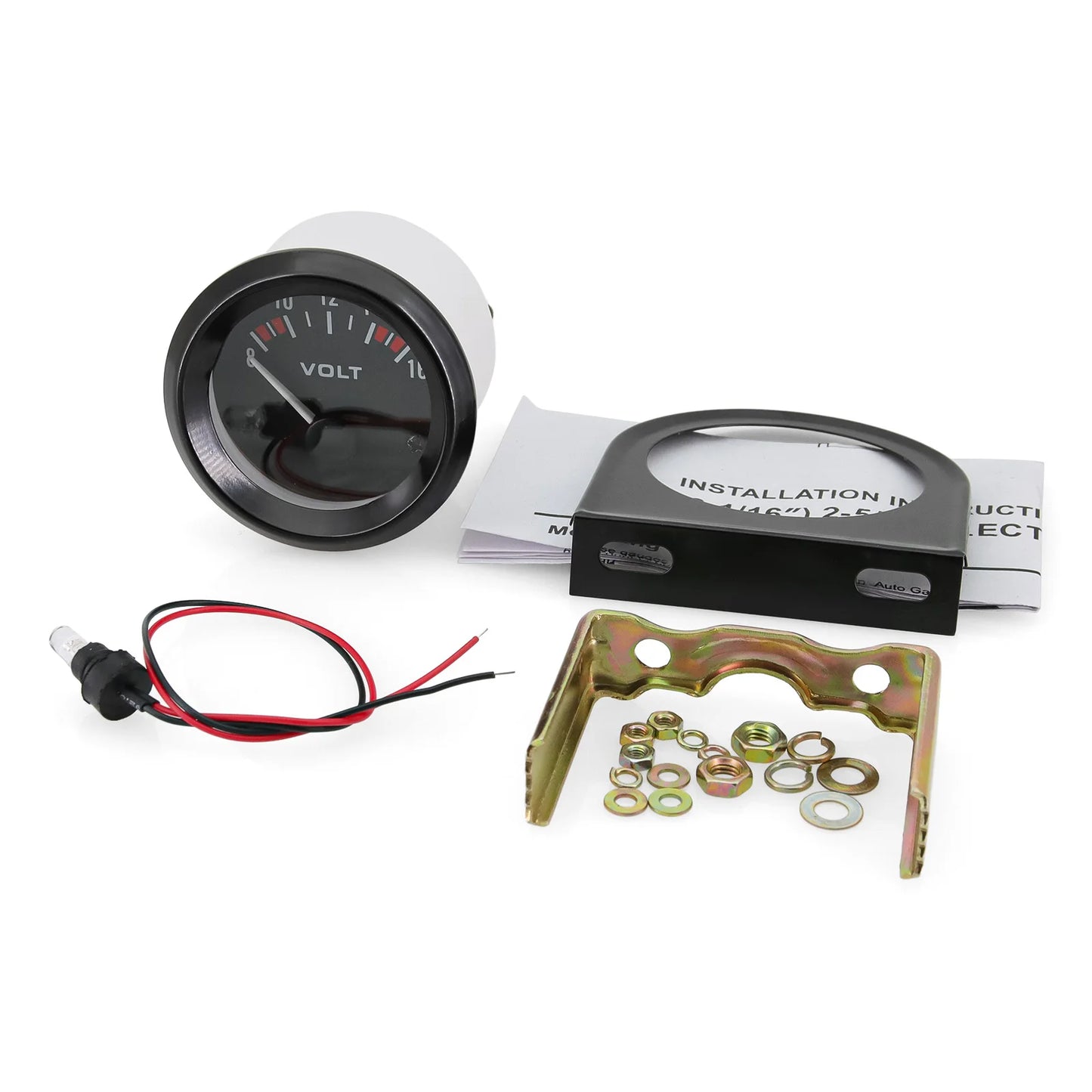 Auto Temperature Meter with Sensor 1/8 NPT 52mm LED Digital Oil /Water Temp Indicator PSI Oil Press Black Gauge Fit Gasoline Car