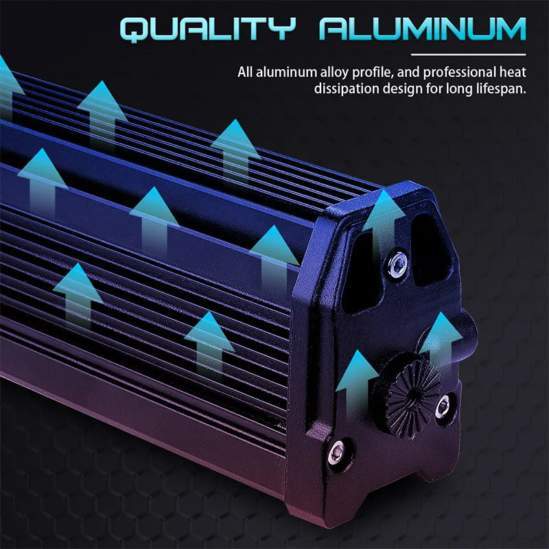 RACBOX 8 14 20 inch 6D Lens Single Row Led Light Bar for Jeep Lada Offroad ATV UTV UAZ Car Driving Work Light 12V 24V Fog Lamp