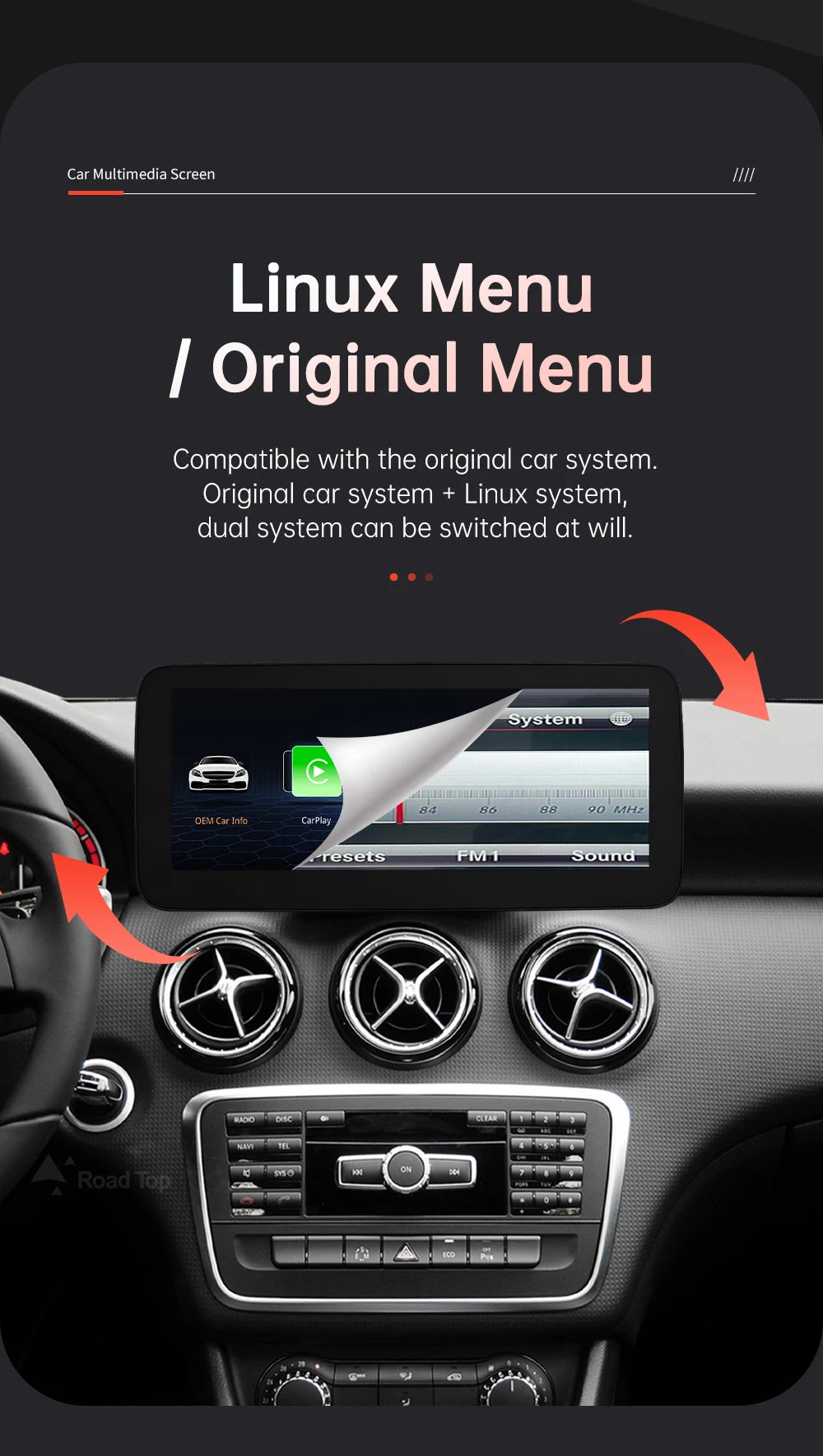1920*720 Touch Screen Display Multimediale Per Auto Per Benz AB CLA GLA W176 W463 W246 2013-2015 NTG4.5 Wireless Carplay Android Auto