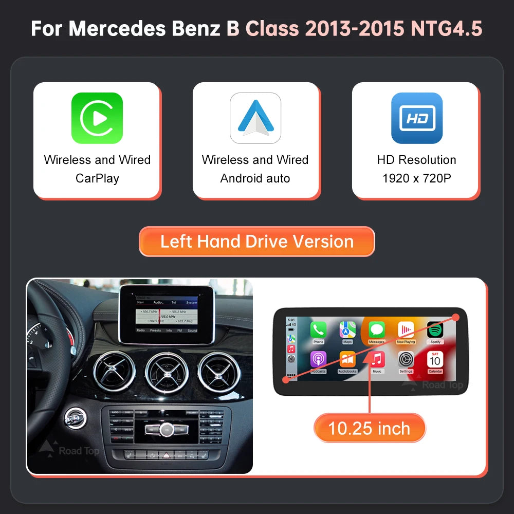 1920*720 Touch Screen Display Multimediale Per Auto Per Benz AB CLA GLA W176 W463 W246 2013-2015 NTG4.5 Wireless Carplay Android Auto