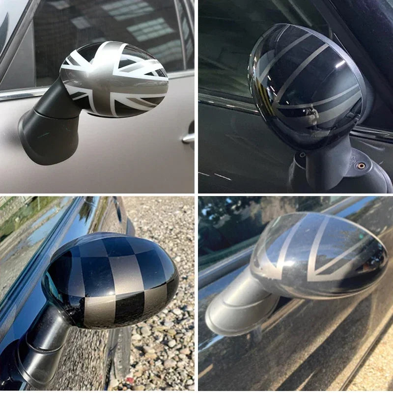 For Mini R50 R52 R53 One Cooper S Hatchback Convertible Car Decoration Accessories Auto Rear View 2pcs Mirror Covers