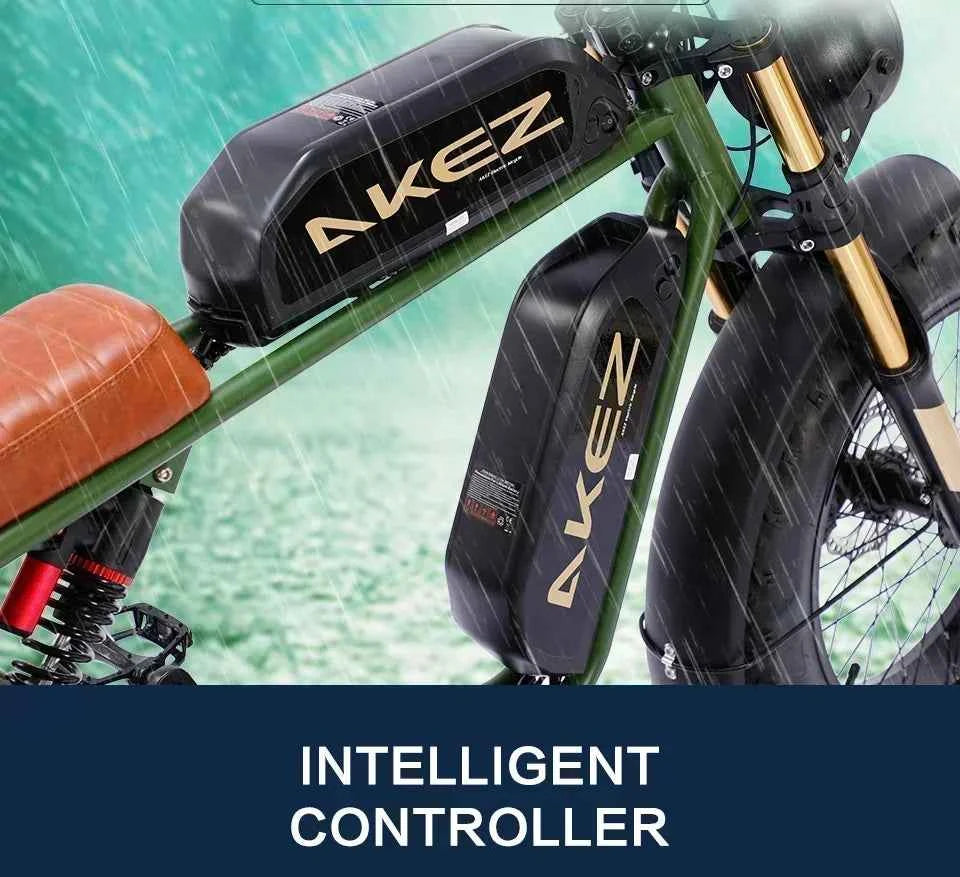 Mountain Adult Akez Electric Bicycler 1500W motor 48V 36AH Removable lithium Battery E bike 20 inch Tire Off-road Electric Bike