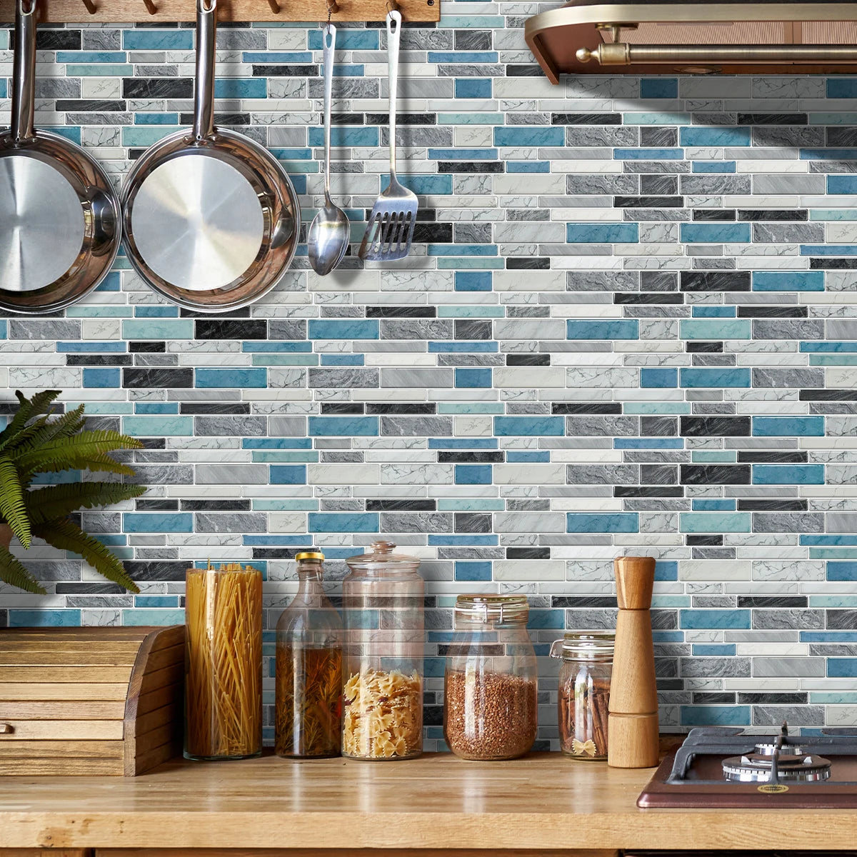 12/24/48 pezzi adesivo per piastrelle stacca e incolla adesivo autoadesivo sul backsplash per piastrelle per cucina, bagno, decorazione della camera da letto