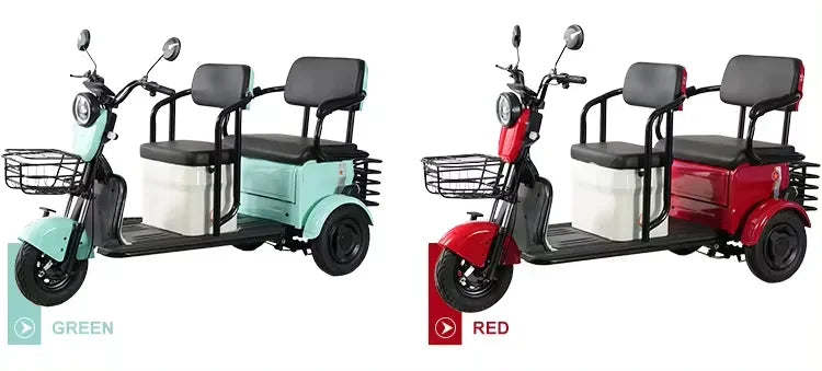 New Electric Tricycle Adult  Agricultural Double Row Electric Tricycle with 3 Wheel