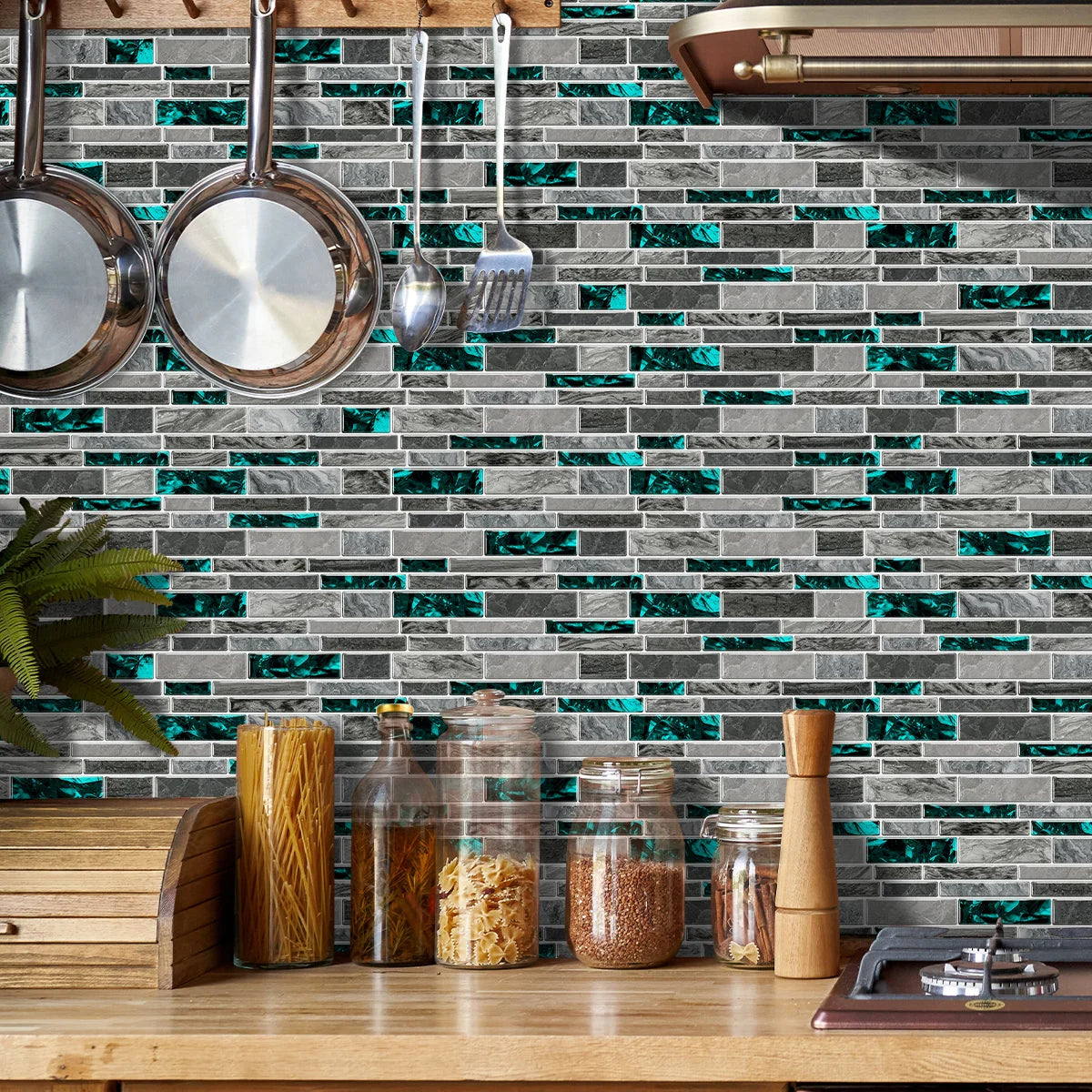 12/24/48 pezzi adesivo per piastrelle stacca e incolla adesivo autoadesivo sul backsplash per piastrelle per cucina, bagno, decorazione della camera da letto