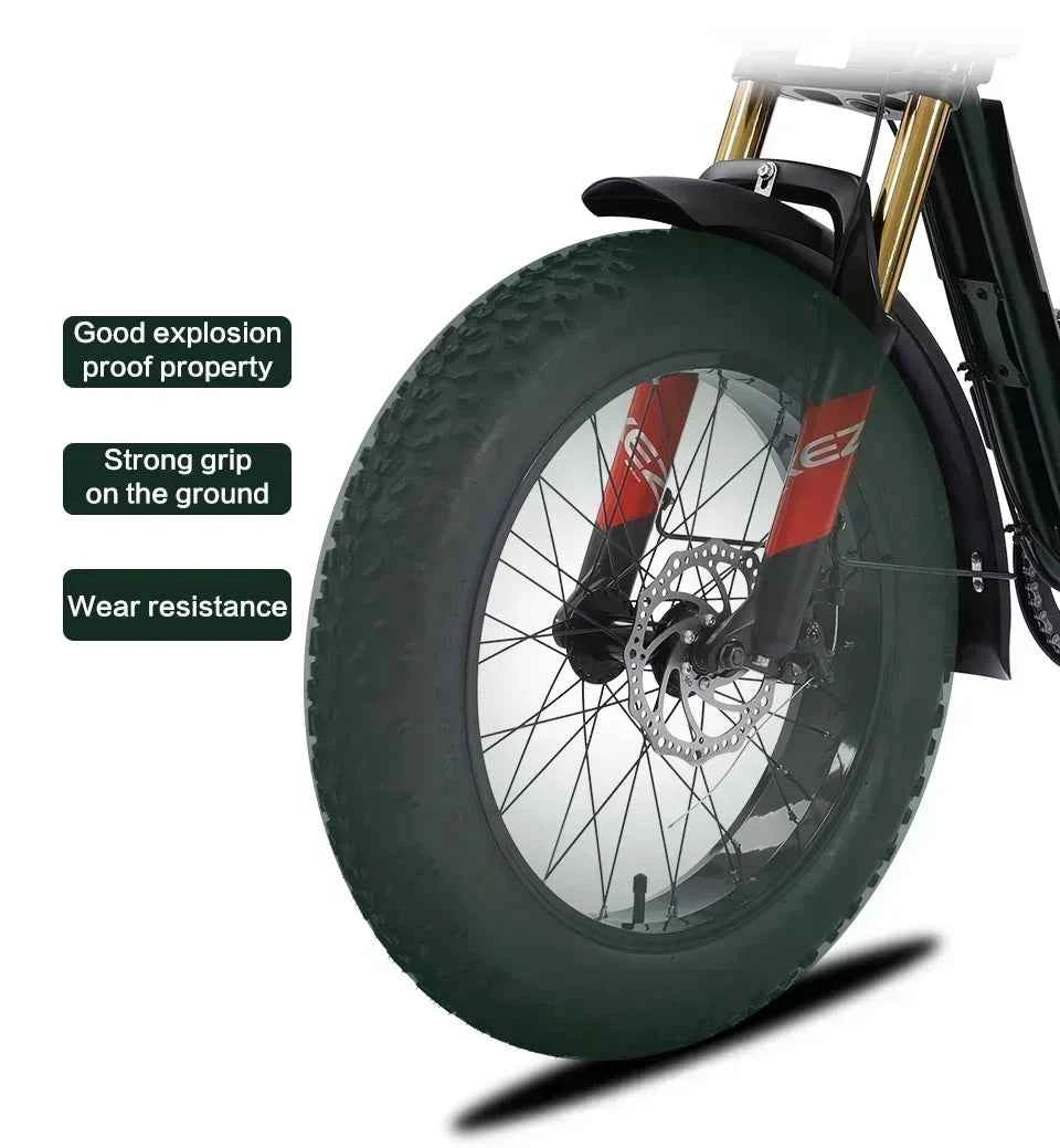 Mountain Adult Akez Electric Bicycler 1500W motor 48V 36AH Removable lithium Battery E bike 20 inch Tire Off-road Electric Bike