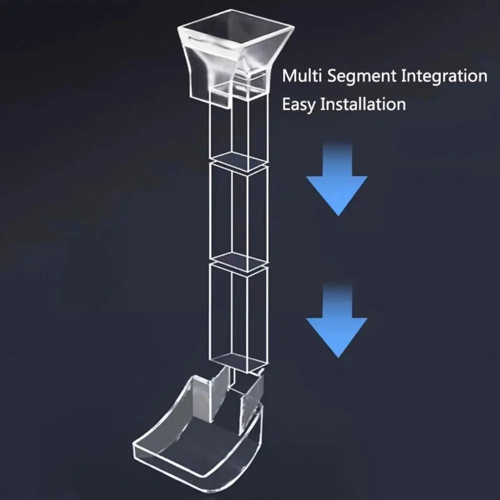 New Transparent Aquarium Fish Tank Feeder Tube Acrylic Fixed Point Fish Tank Food Dispenser with Suction Cup Durable Feeder Bowl