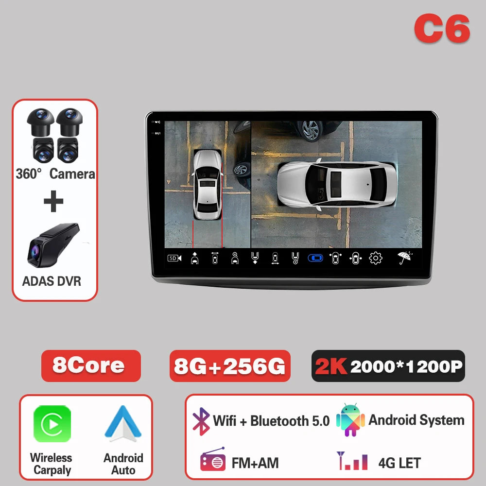 Android 15  For Alfa Romeo MiTo 955 2008-2016 Auto Car Radio Monitor  Carplay Multimedia Player  IPS LED 8 CORE 2 DIN 5G Wifi