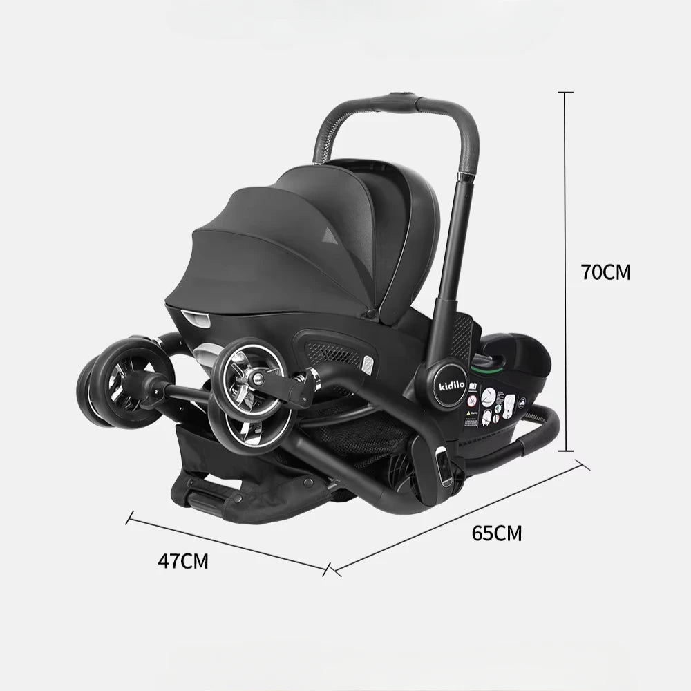 3 in 1 Newborn Baby Stroller Portable Child Car Seat Luxury Baby Stroller Foldable Baby Carriage two-way adjustable armrests