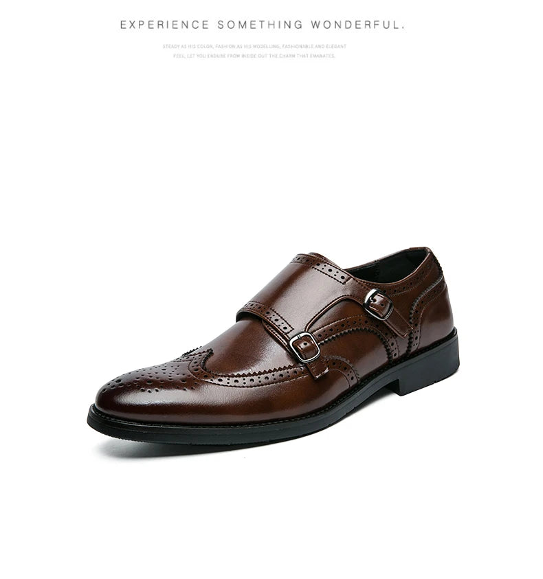 Formal Leather Shoes For Men Classic Casual Business Shoes Men High Quality Men's Dress Shoes Wedding Offcie Social Brogues Shoe