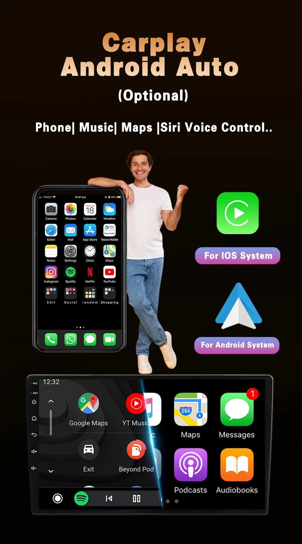 Android 15  For Alfa Romeo MiTo 955 2008-2016 Auto Car Radio Monitor  Carplay Multimedia Player  IPS LED 8 CORE 2 DIN 5G Wifi