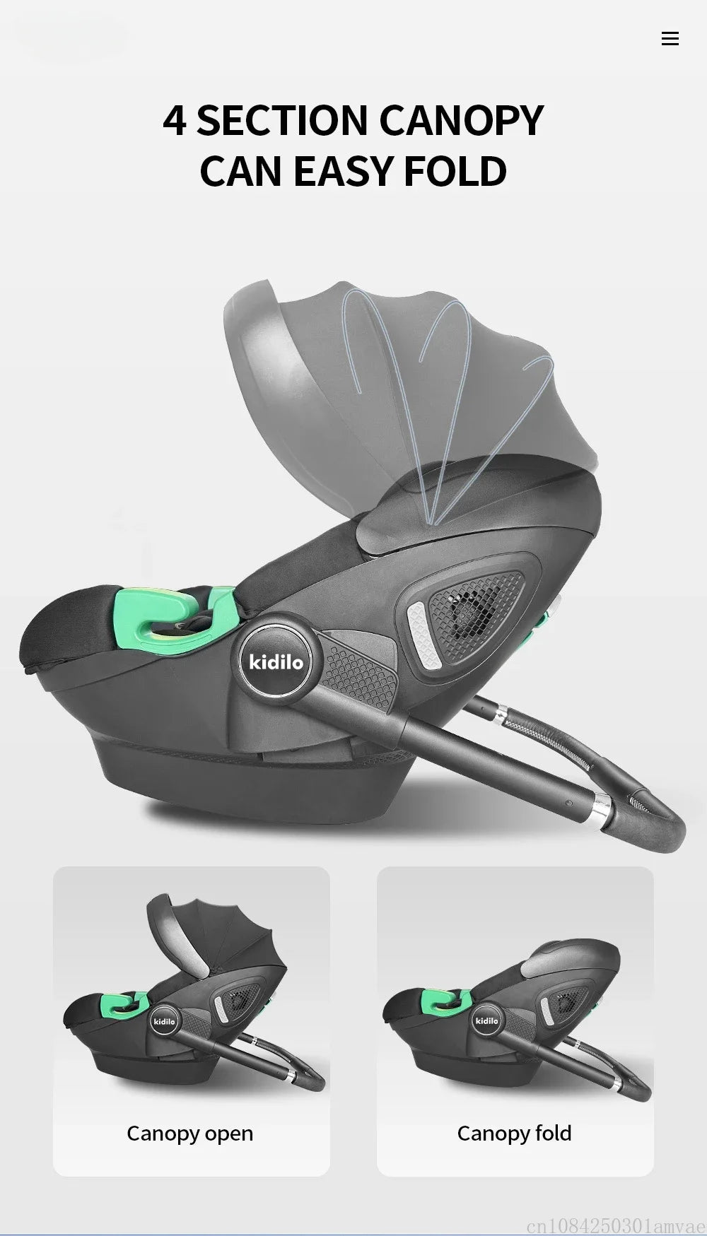 3 in 1 Newborn Baby Stroller Portable Child Car Seat Luxury Baby Stroller Foldable Baby Carriage two-way adjustable armrests