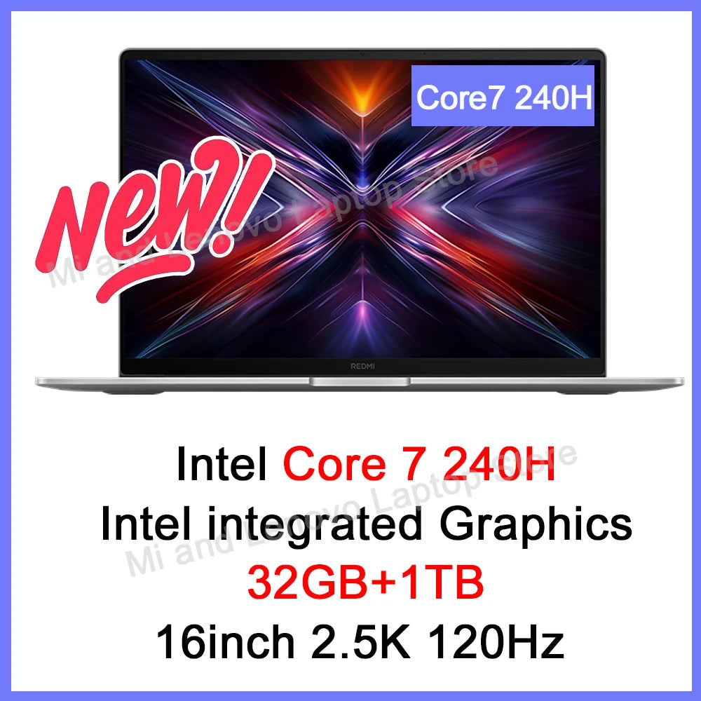 Xiaomi REDMI Book 16 2025 Core7-240H 32GB+1TB 16inch 2.5K 120Hz Screen